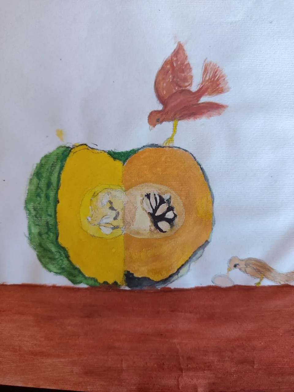 Pumpkin And Birds